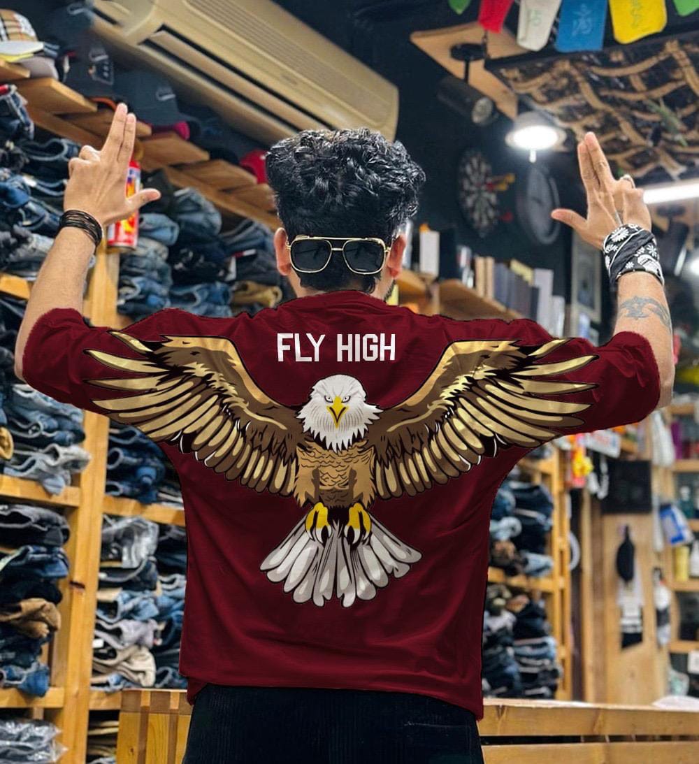 EAGLE PRINTED  OVERSIZE T-SHIRT FOR BOYS