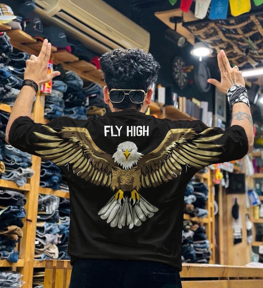 EAGLE PRINTED  OVERSIZE T-SHIRT FOR BOYS