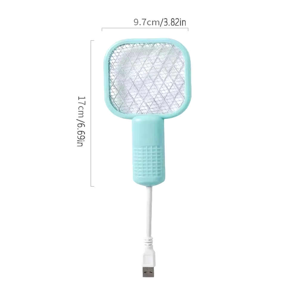 USB Mini Electric Mosquito Swatter UV Light Fly Bug Zapper Insect Racket Rechargeable Summer Fly Swatters Trap For Home Outdoor